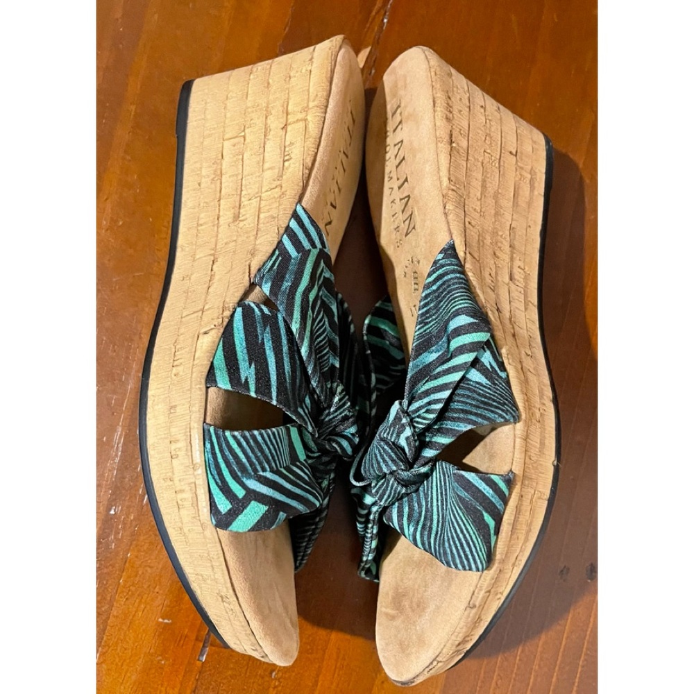 Italian Shoemakers Jungle, Zebra Look Wedge - Picture 4 of 10